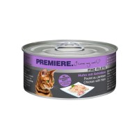 Mačja hrana Premiere Cat Fine Filets PIŠČANEC/ŠUNKA, 80g konzerva