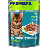 Mačja hrana Premiere Cat Tender Stripes račka, 85g