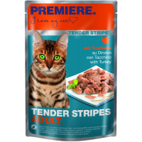Mačja hrana Premiere Cat Tender Stripes Puran, 85g vrečka